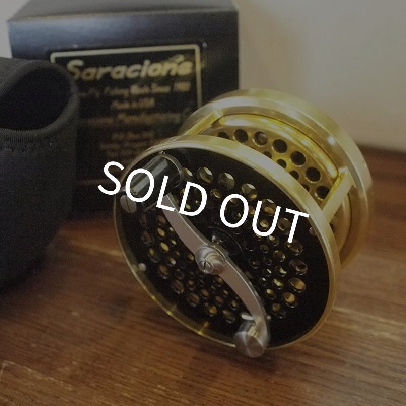 画像1: 【Saracione】ＭＡＲＫ　IV　Ｓａｌｍｏｎ fly reel 4 1/4inch　ゴールド  (1)