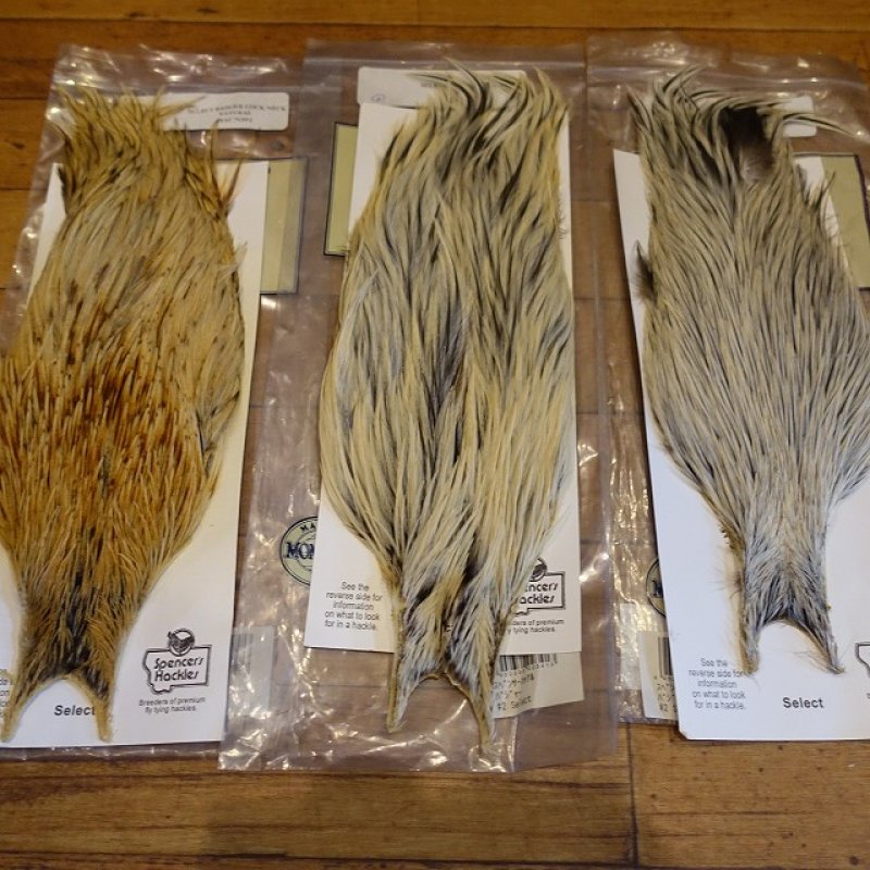 画像1: 【Spencer'sHackles】 Spencer Hackle Cock Neck Select Badger Natural #2(SALE)