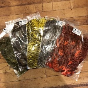 画像1: 【HARELINE】 Grizzly Soft Hackle Marabou Patch