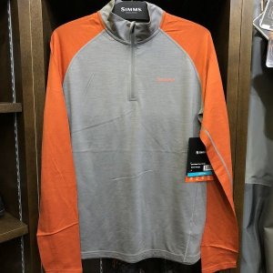 画像1: 【SIMMS】ULTRA-WOOL CORE QUARTER-ZIP - SIMMS ORANGE(SALE)