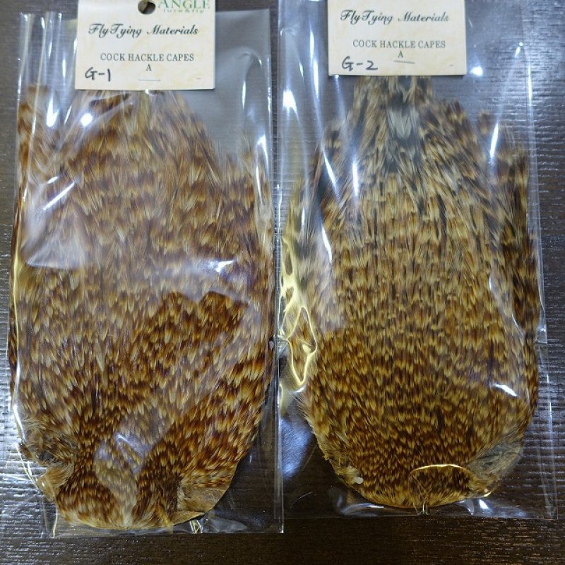 画像1: 【ANGLE】インドコックハックルケープ (ジンジャー)