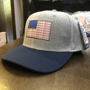 画像1: 【Scott】 SCOTT HEATHER GREY & NAVY HAT AMERICAN FLAG PATCH