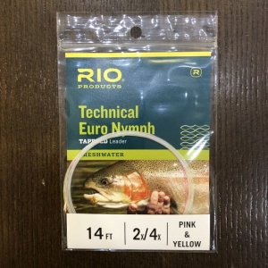 画像1: 【RIO】 Technical Euro Nymph Leader(Pink/Yellow)