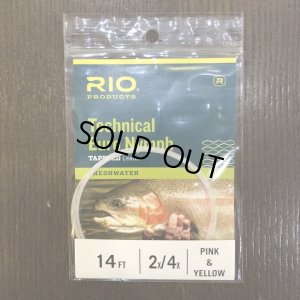 画像1: 【RIO】 Technical Euro Nymph Leader(Pink/Yellow)