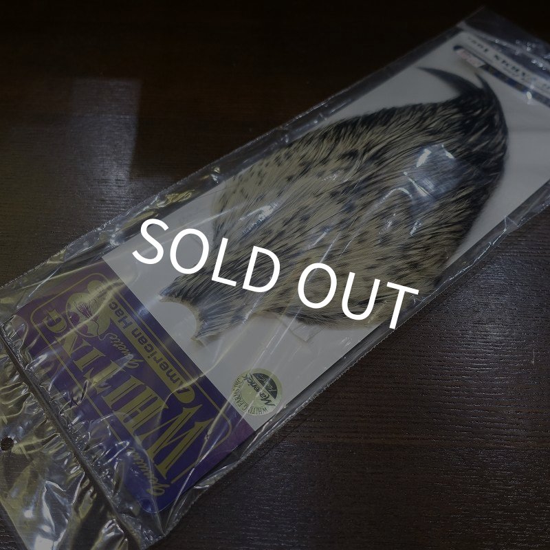 画像1: 【WHITING】American Rooster Cape BLACK LACED WHITE (1)