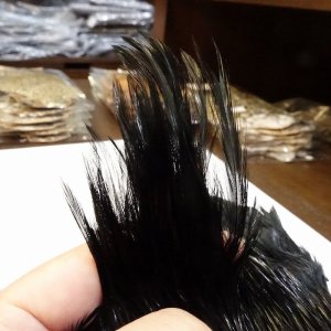 画像7: 【ANGLE】インドコックハックルケープ(ブラック)