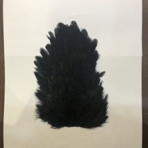 画像1: 【ANGLE】ソフトハックルヘンサドル パッチ HEN SADDLE - BLACK