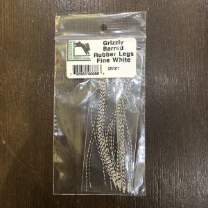 画像1: 【HARELINE】Grizzly Barred Rubber Legs - Fine White