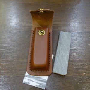 画像2: 【Marttiini】SHARPENING STONE (LEATHER SHEATH)