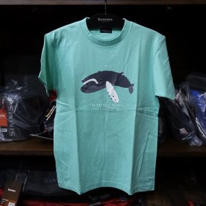 画像1: 【村上康成BREEZING】Ｔシャツ「ザトウクジラ」アイスグリーン