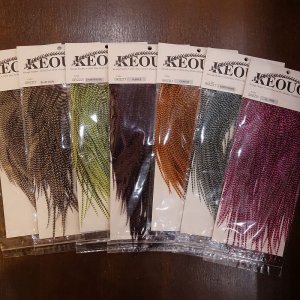 画像1: 【KEOUGH】GRIZZLY SADDLE HACKLE #2