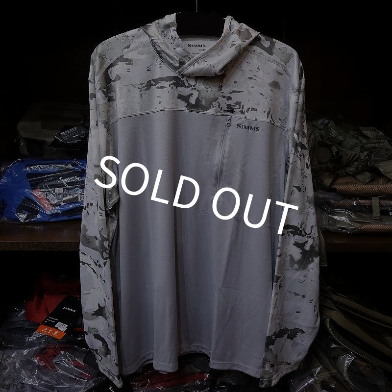 画像1: 【SIMMS】SOLARFLEX ULTRACOOL HOODY - CLOUD CAMO GREY #US-L(SALE) (1)