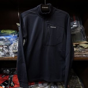 画像1: 【SIMMS】Thermal 1/4 Midlayer ZIP TOP - BLACK