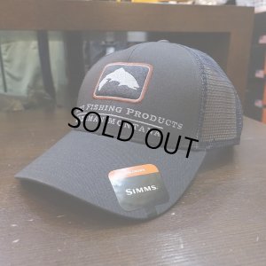 画像1: 【SIMMS】SMALL FIT TROUT ICON TRUCKER - CARBON(SMALLFIT)