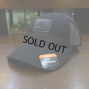 画像1: 【SIMMS】TROUT ICON TRUCKER - BLACK