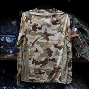 画像2: 【SIMMS】SOLARFLEX LS CREWNECK PRINT - WOODLAND CAMO SANDBAR(SALE)