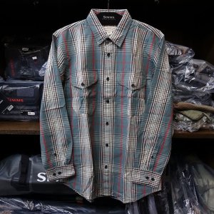 画像1: 【FILSON】WASHED FEATHER CLOTH SHIRT - GREEN PLAID