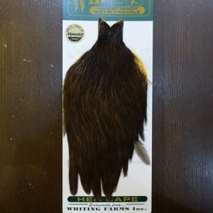 画像1: 【WHITING】Hebert Hen Cape DarkBrown Dun No.4