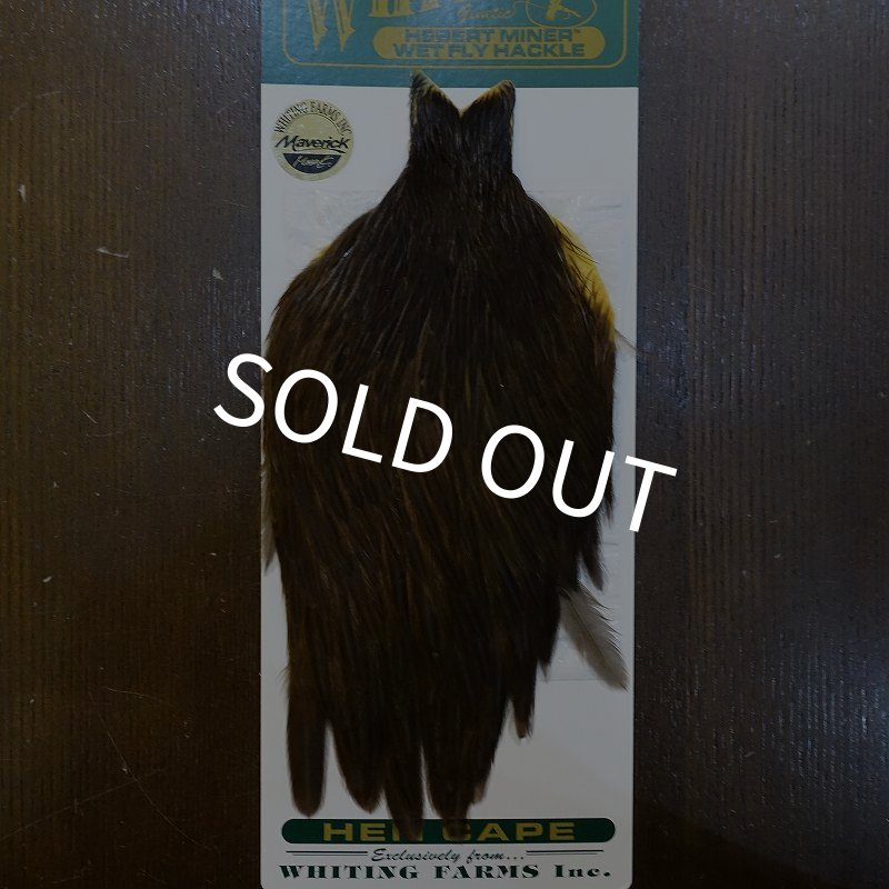 画像1: 【WHITING】Hebert Hen Cape DarkBrown Dun (1)