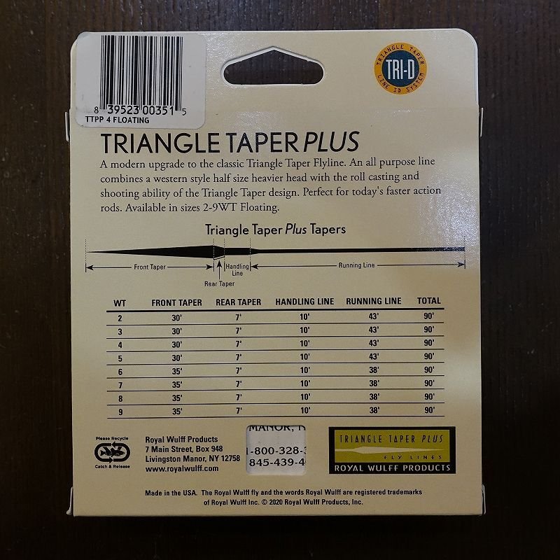 画像2: 【ROYALWULFF】TTFPP トライアングルテーパー テクスチャァド プレミアムプラス フライライン (2)