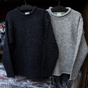 画像1: 【Aran Woollen Mills】Roll Neck Sweater - Fisherman Sweater