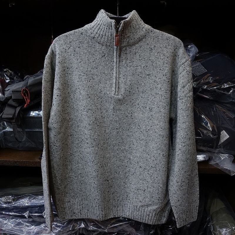 画像1: 【Aran Woollen Mills】Donegal Tweed Half Zip Sweater