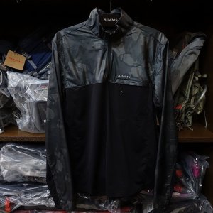 画像1: 【SIMMS】Solarflex Wind Half Zip Shirt - Black/Regiment Camo Carbon(SALE)