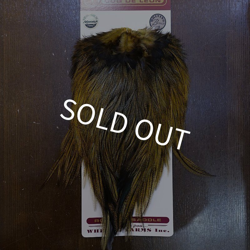 画像1: 【WHITING】Coq de Leon Saddle Bronze Grade - DYED BADGER/GOLDEN OLIVE (1)