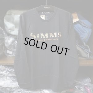 画像1: 【SIMMS】Simms Logo LS Shirt - BLACK