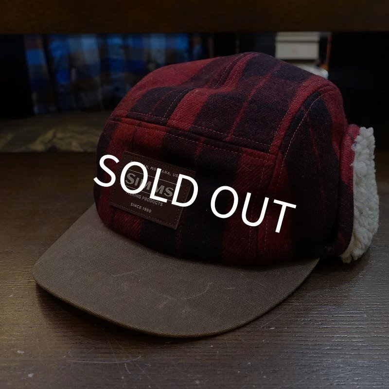 画像1: 【SIMMS】COLDWEATHER CAP RED BUFFALO PLAID (1)
