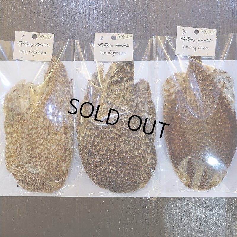 画像1: 【ANGLE】ラージ インドコックハックルケープ（レッドバリアント） (1)