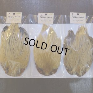 画像1: 【ANGLE】ラージ インドコックハックルケープ（ジンジャー）