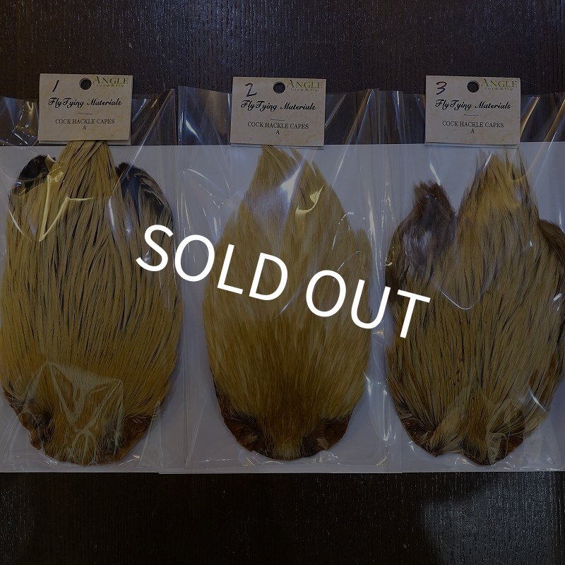 画像1: 【ANGLE】ラージ インドコックハックルケープ（ジンジャー） (1)