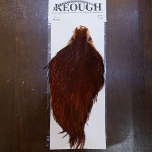 画像1: 【KEOUGH】ハックルケープ - Brown #2