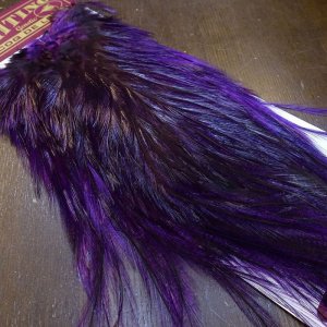 画像3: 【WHITING】Coq de Leon Saddle Silver Grade - DYED BADGER/Purple