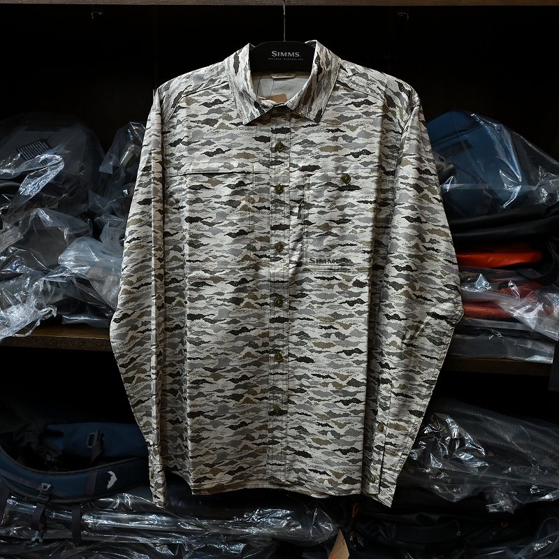 画像1: 【SIMMS】Challenger LS Shirt - SAND Riverbed Print(SALE) (1)
