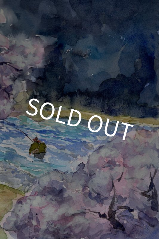 画像1: 【柴野邦彦】オリジナル水彩画「ハナイカダ」 (1)