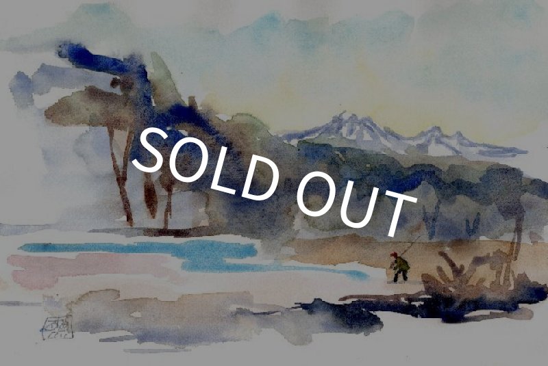 画像1: 【柴野邦彦】オリジナル水彩画「魚いるかナー」 (1)