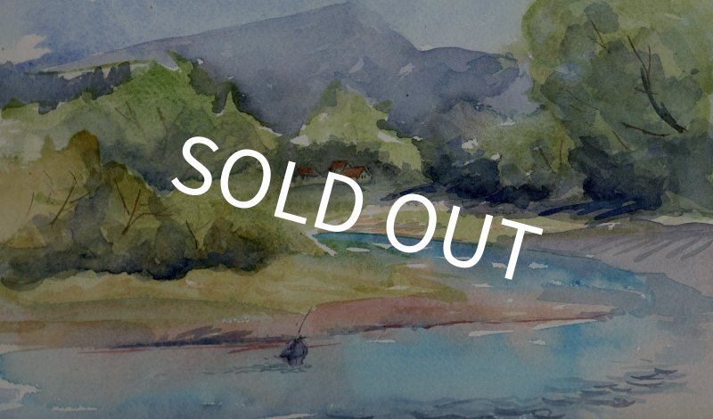 画像1: 【柴野邦彦】オリジナル水彩画「期待のカーブ」 (1)