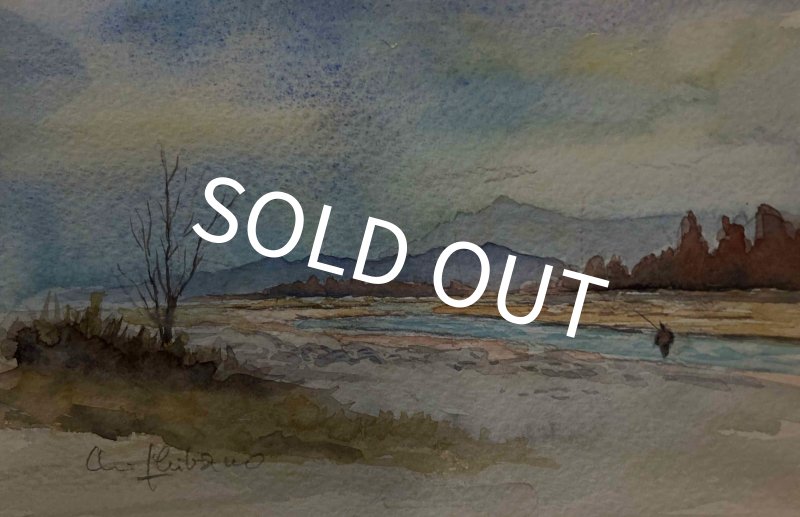 画像1: 【柴野邦彦】オリジナル水彩画「晩秋」 (1)