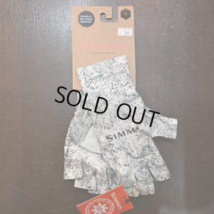 画像1: 【SIMMS】Solarflex Half-Finger Sunglove - BACK EDDY WHITE