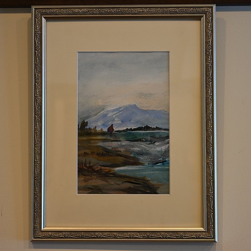 画像2: 【柴野邦彦】オリジナル水彩画「さて何処へ」 (2)