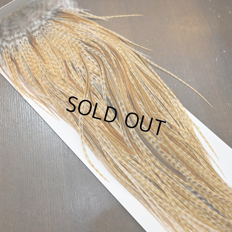 画像2: 【WHITING】Hebert Pro Grade Rooster Saddle - Barred Medium Ginger (2)