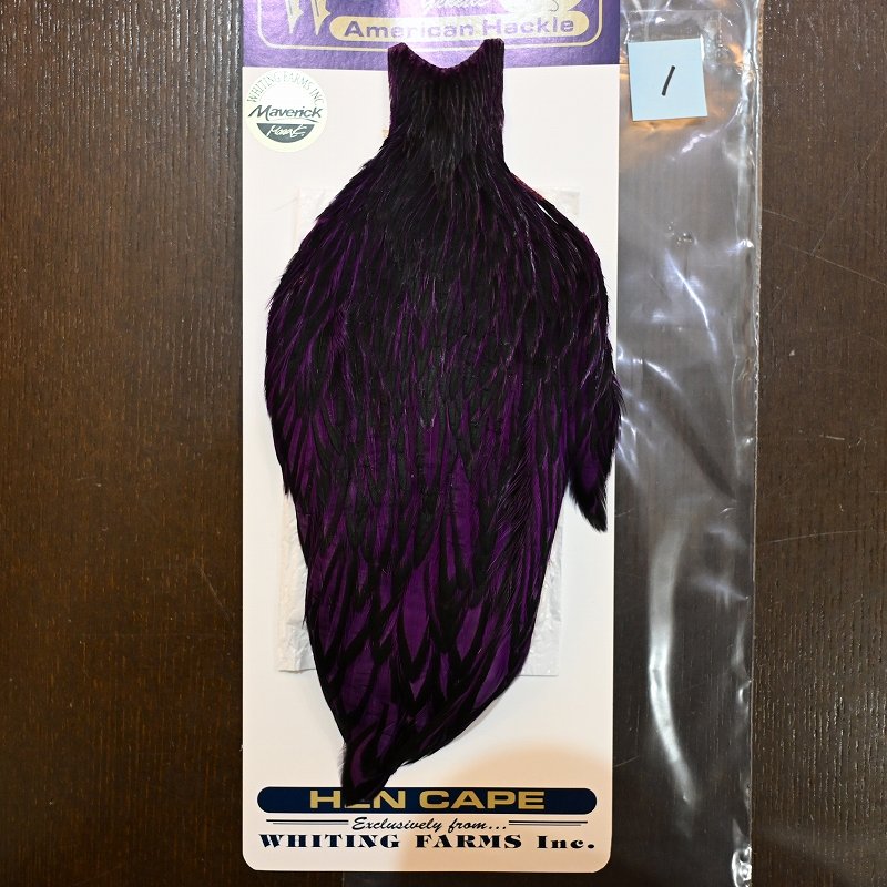 画像1: 【WHITING】American Hen Cape BLW/Purple (1)