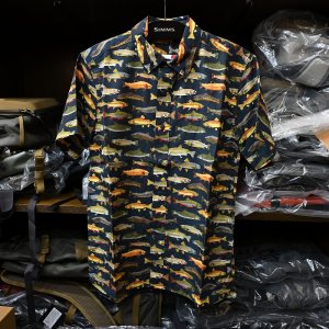 画像1: 【SIMMS】TAILOUT SS SHIRT - TROUT PARADE