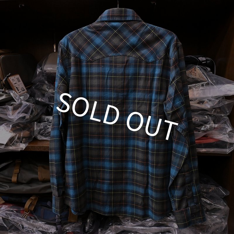 画像2: 【SIMMS】Santee Flannel shirt - black/bright Blue Window Pane(SALE) (2)