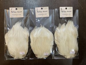 画像1: 【ANGLE】インドコックハックルケープ(ホワイト)