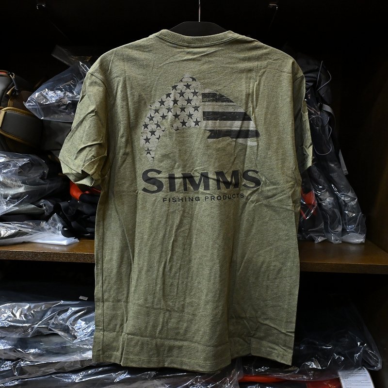 画像2: 【SIMMS】WOODEN FLAG TROUT T-SHIRT - MILITARY HEATHER(SALE) (2)