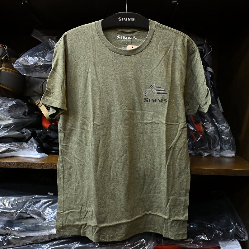 画像1: 【SIMMS】WOODEN FLAG TROUT T-SHIRT - MILITARY HEATHER(SALE) (1)