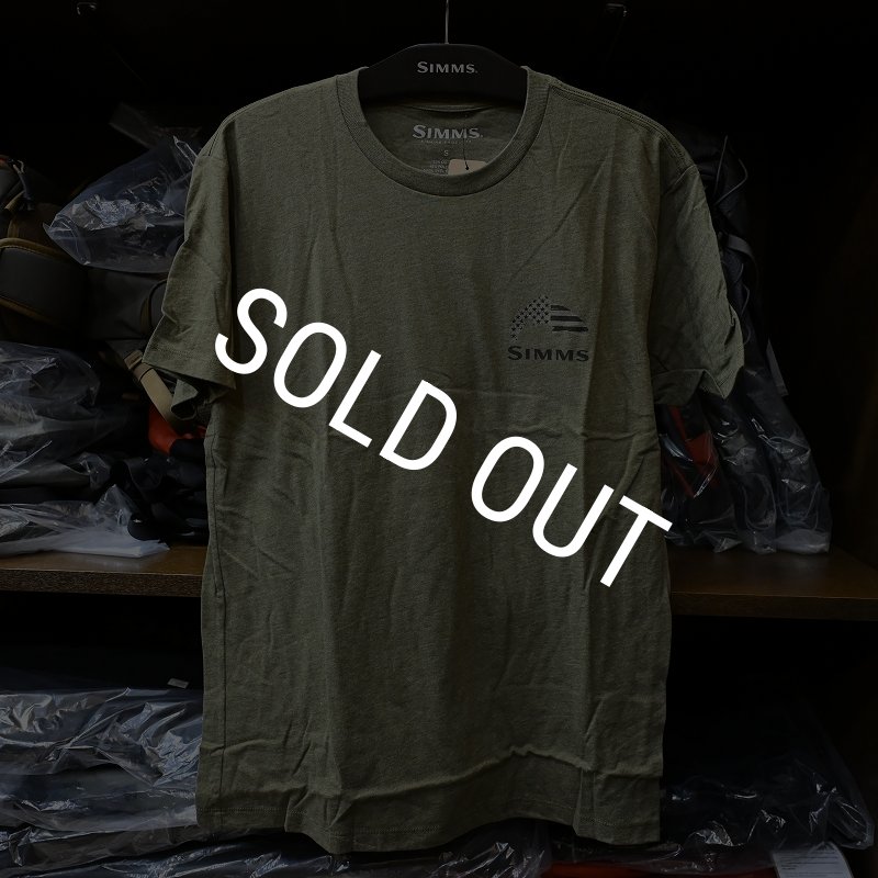 画像1: 【SIMMS】WOODEN FLAG TROUT T-SHIRT - MILITARY HEATHER(SALE) (1)